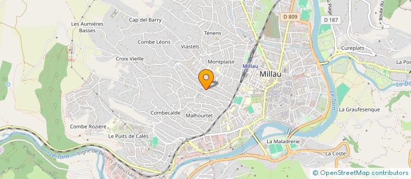 localisation de l'entreprise HOLDING E.K.O.  MILLAU