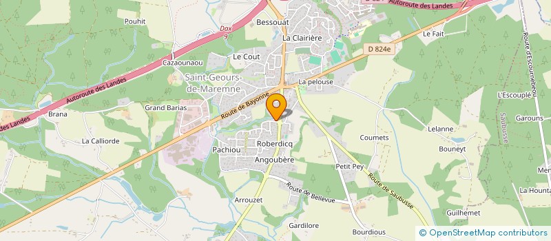 localisation de l'entreprise HOLDING EB  SAINT-GEOURS-DE-MAREMNE