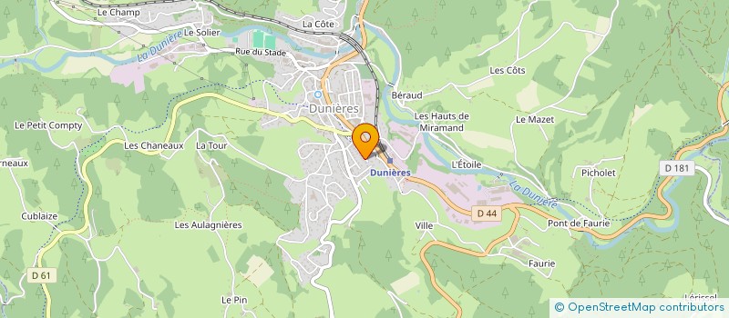 localisation de l'entreprise HOLDING ELGA  DUNIERES