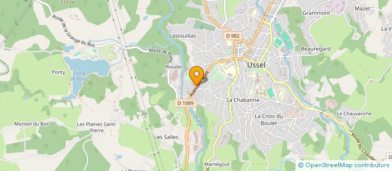 localisation de l'entreprise HOLDING EPERVIER  USSEL