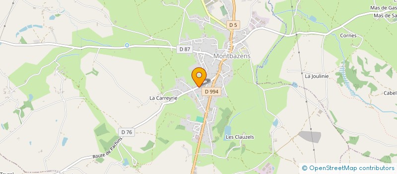 localisation de l'entreprise HOLDING ETIENNE CAVAIGNAC  MONTBAZENS