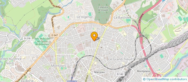 localisation de l'entreprise HOLDING EWD à LIMOGES
