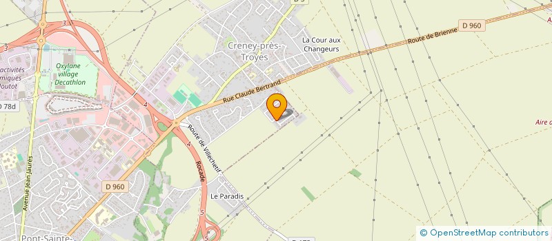 localisation de l'entreprise HOLDING F&G  CRENEY-PRES-TROYES