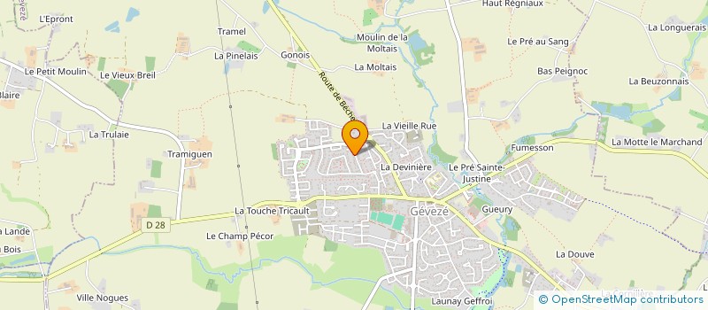 localisation de l'entreprise HOLDING FAMILLE ROUXEL  GEVEZE