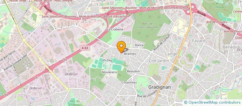 localisation de l'entreprise HOLDING FAMILLE THOMAS  GRADIGNAN