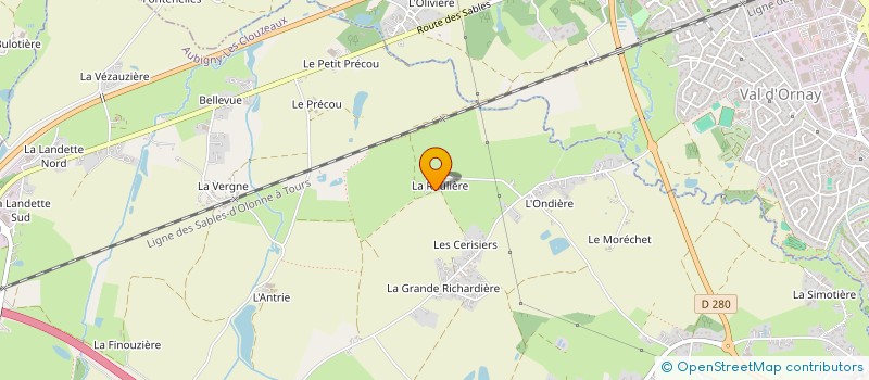 localisation de l'entreprise HOLDING FETIVEAU  AUBIGNY-LES CLOUZEAUX