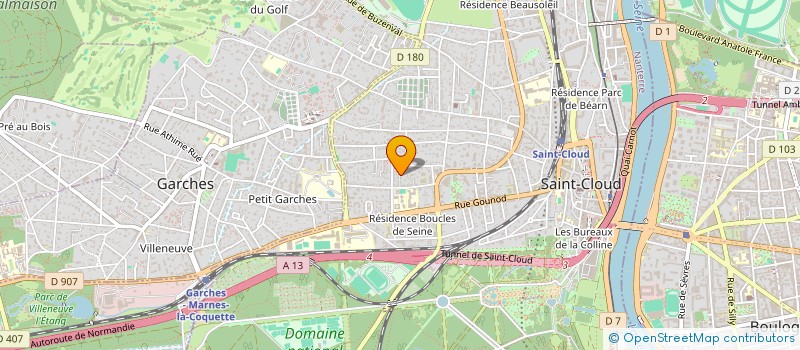 localisation de l'entreprise HOLDING FG à SAINT-CLOUD