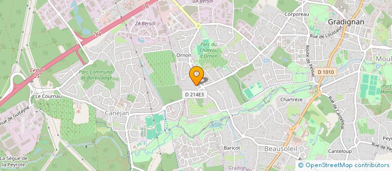 localisation de l'entreprise HOLDING FINANCIERE LINARES à GRADIGNAN