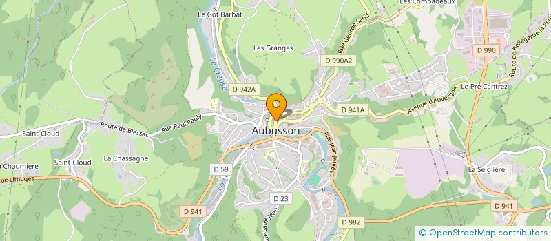 localisation de l'entreprise HOLDING FLOPIE VERDURE  AUBUSSON