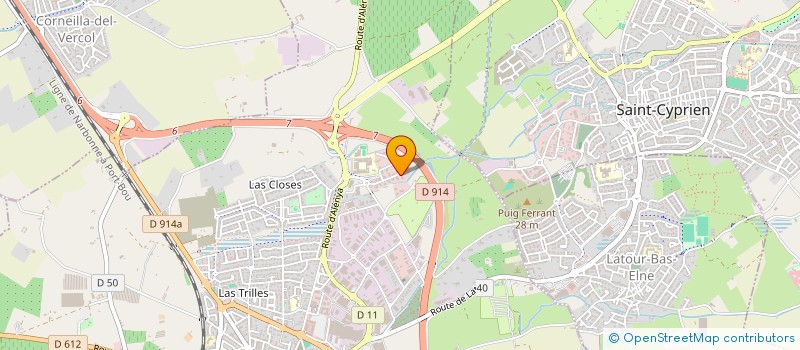 localisation de l'entreprise HOLDING FOULIARD à ELNE