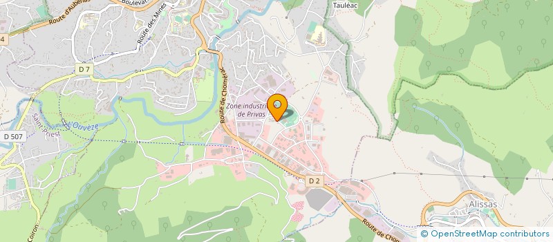 localisation de l'entreprise HOLDING G. BERNARD  PRIVAS