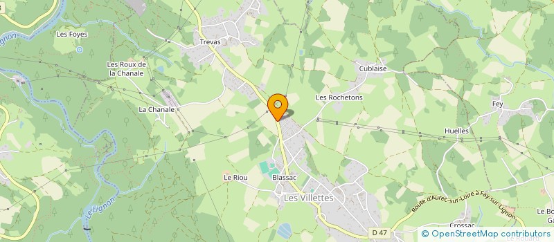 localisation de l'entreprise HOLDING G F P G  LES VILLETTES