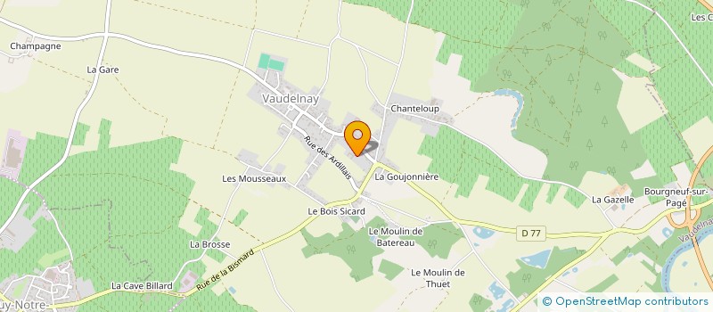 localisation de l'entreprise HOLDING GAUGAIN  VAUDELNAY