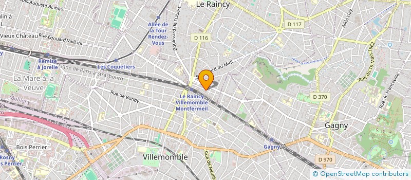 localisation de l'entreprise HOLDING GF à LE RAINCY