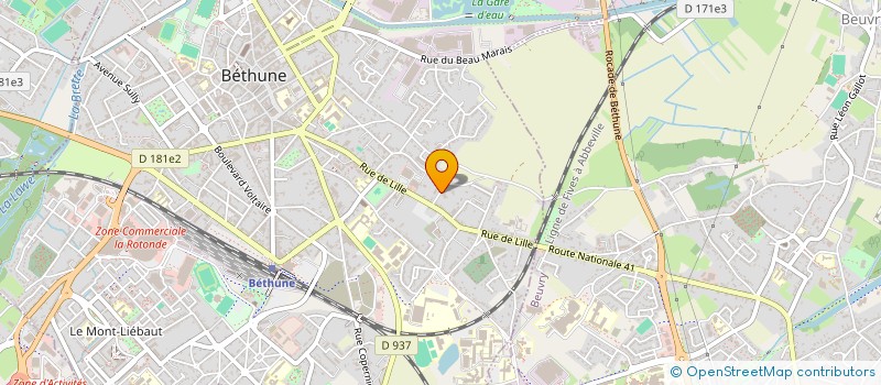 localisation de l'entreprise HOLDING GIACALONE à BETHUNE