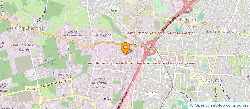 localisation de l'entreprise HOLDING GL2S  MERIGNAC