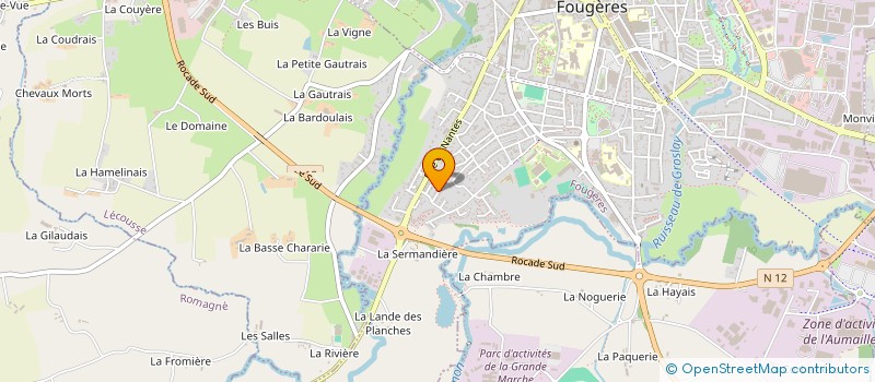 localisation de l'entreprise HOLDING GROSSET  FOUGERES