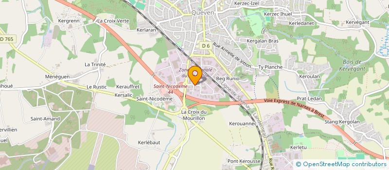 localisation de l'entreprise HOLDING GUILLERM  QUEVEN