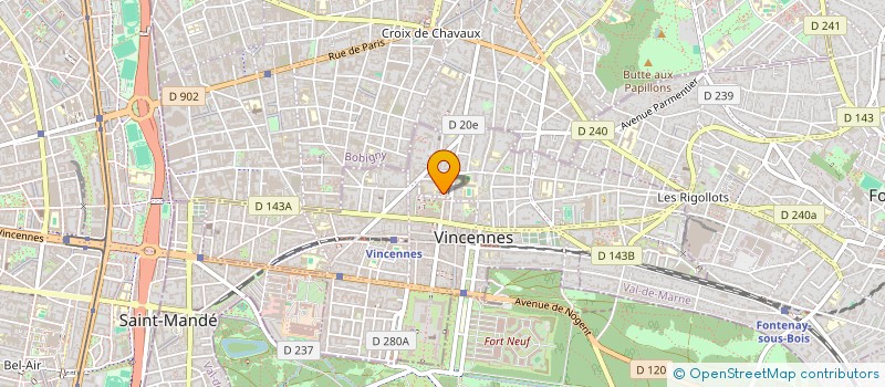 localisation de l'entreprise HOLDING H M  VINCENNES