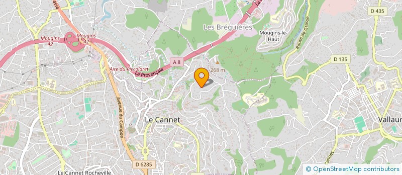 localisation de l'entreprise HOLDING H2O à LE CANNET