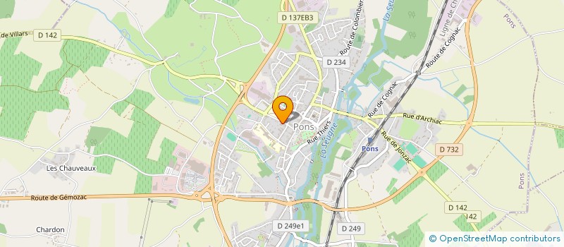 localisation de l'entreprise HOLDING HERBELOT JTA  PONS