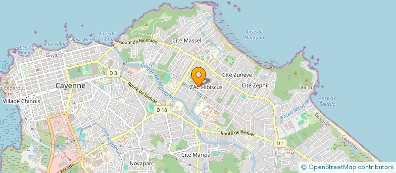 localisation de l'entreprise HOLDING HIBISCUS ROSE  CAYENNE