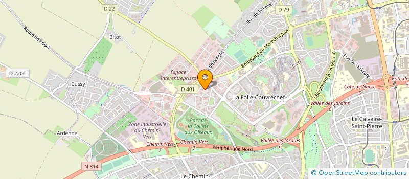 localisation de l'entreprise HOLDING IMMOBILIERE DE COURSEULLES à CAEN