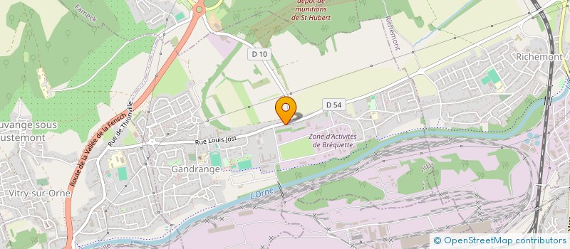 localisation de l'entreprise HOLDING INCA  GANDRANGE