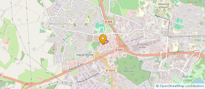 localisation de l'entreprise HOLDING IZETTA à BEAUCOUZE