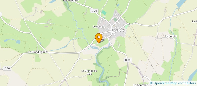 localisation de l'entreprise HOLDING J.CHAMPAIN  THORIGNY