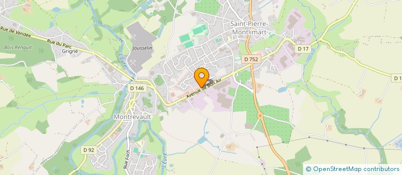 localisation de l'entreprise HOLDING J.D.E. à MONTREVAULT-SUR-EVRE
