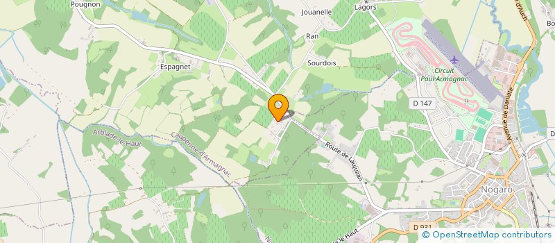 localisation de l'entreprise HOLDING J. DAUNES  CAUPENNE-D'ARMAGNAC