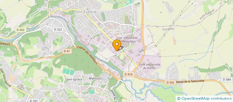 localisation de l'entreprise HOLDING J.S. à PONT-EVEQUE