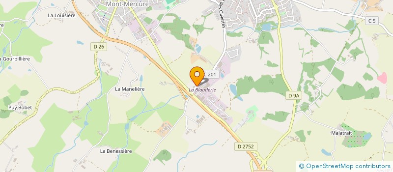 localisation de l'entreprise HOLDING J2A à SEVREMONT