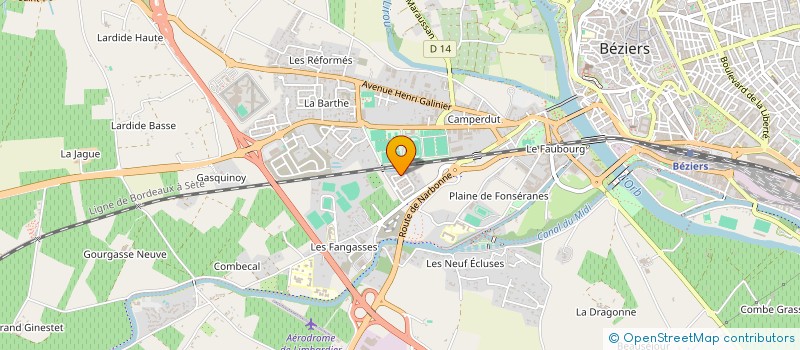 localisation de l'entreprise HOLDING JACUCCI CANTEGREL  BEZIERS
