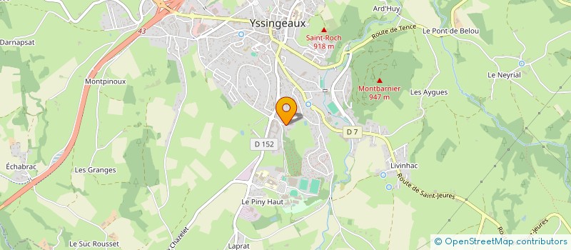 localisation de l'entreprise HOLDING JB  YSSINGEAUX