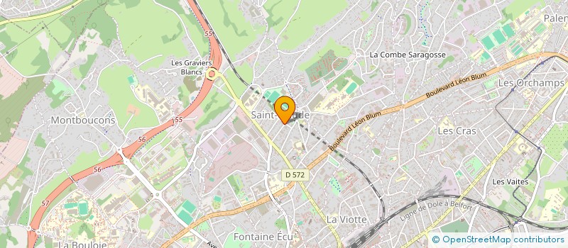 localisation de l'entreprise HOLDING JCAG  BESANCON