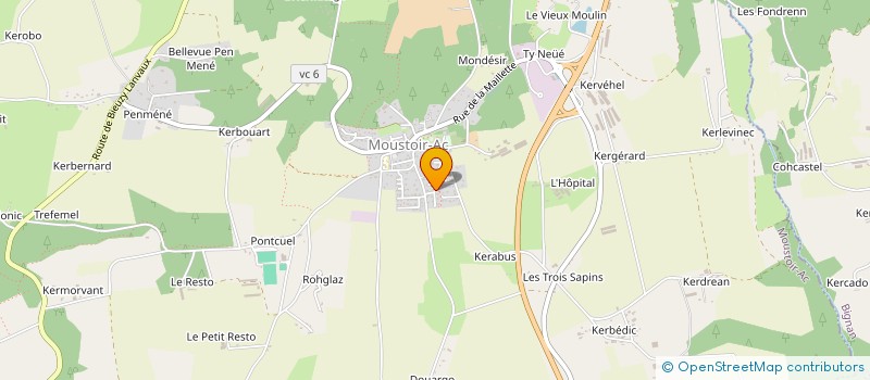 localisation de l'entreprise HOLDING JLG  MOUSTOIR-AC