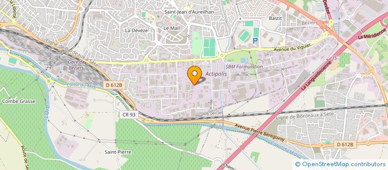 localisation de l'entreprise HOLDING JPL à BEZIERS