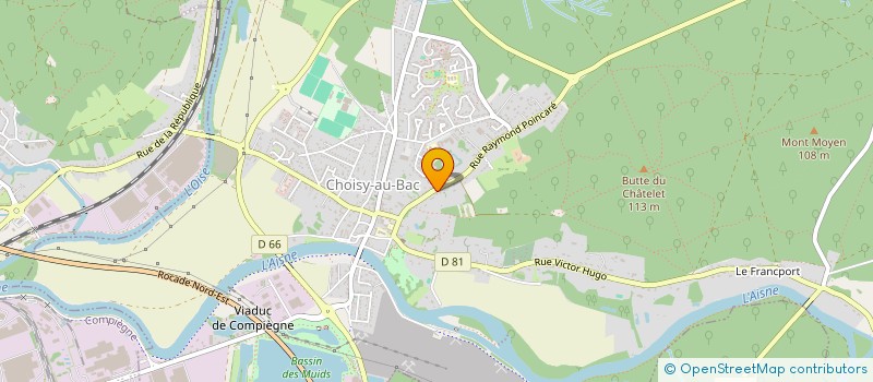 localisation de l'entreprise HOLDING JUSTINE  CHOISY-AU-BAC