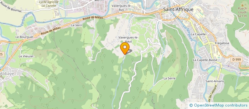 localisation de l'entreprise HOLDING JV2S  SAINT-AFFRIQUE