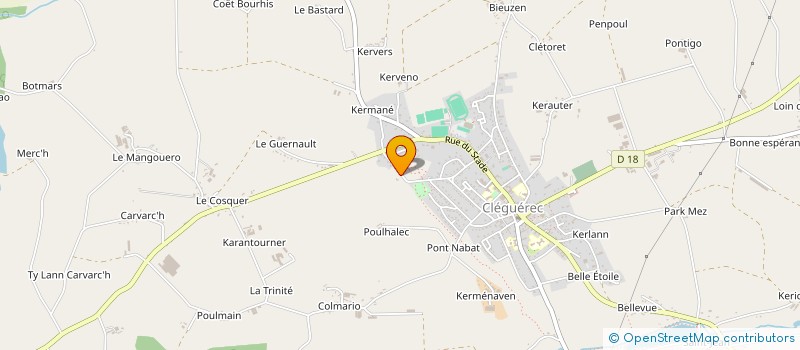localisation de l'entreprise HOLDING KEREZENN  CLEGUEREC
