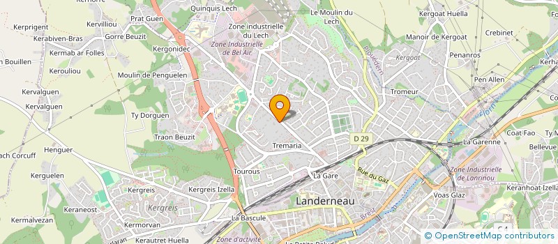 localisation de l'entreprise HOLDING KERMARREC PAUGAM à LANDERNEAU