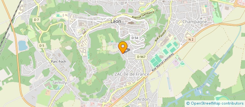 localisation de l'entreprise HOLDING L'APRES à LAON