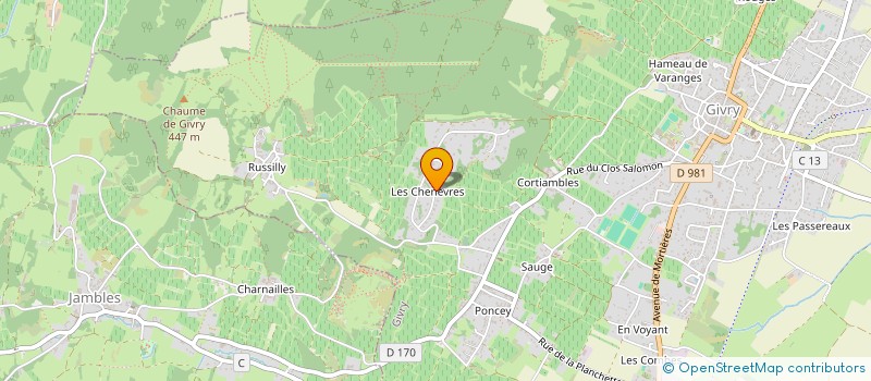 localisation de l'entreprise HOLDING LAGRANGE à GIVRY