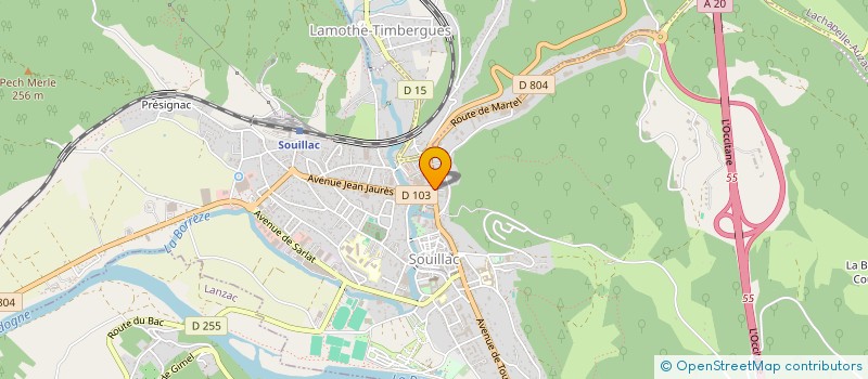 localisation de l'entreprise HOLDING LAMY  SOUILLAC