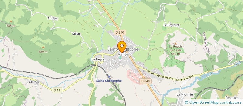 localisation de l'entreprise HOLDING LCD à SAINT-CHRISTOPHE-VALLON