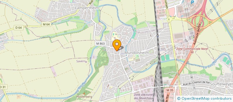 localisation de l'entreprise HOLDING LD DESIGN  MUNDOLSHEIM