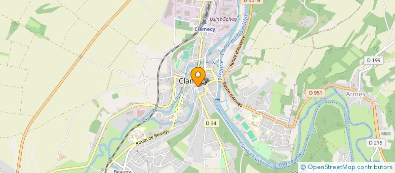 localisation de l'entreprise HOLDING LE MILLEFEUILLE à CLAMECY