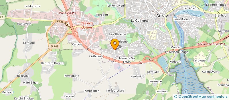 localisation de l'entreprise HOLDING LF à AURAY